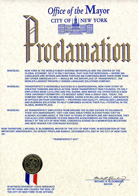 Proclamation