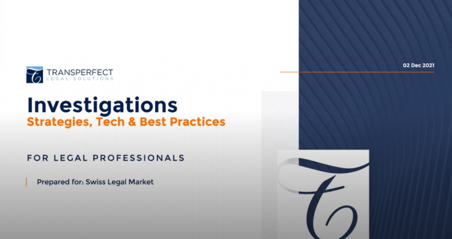 Investigations Webinar