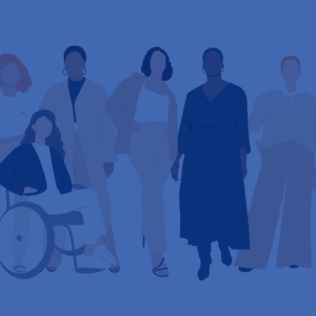 An illustration of a group of diverse women