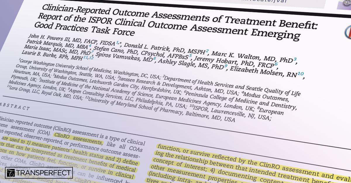 Good Measurement Practices for ClinROs Global Studies