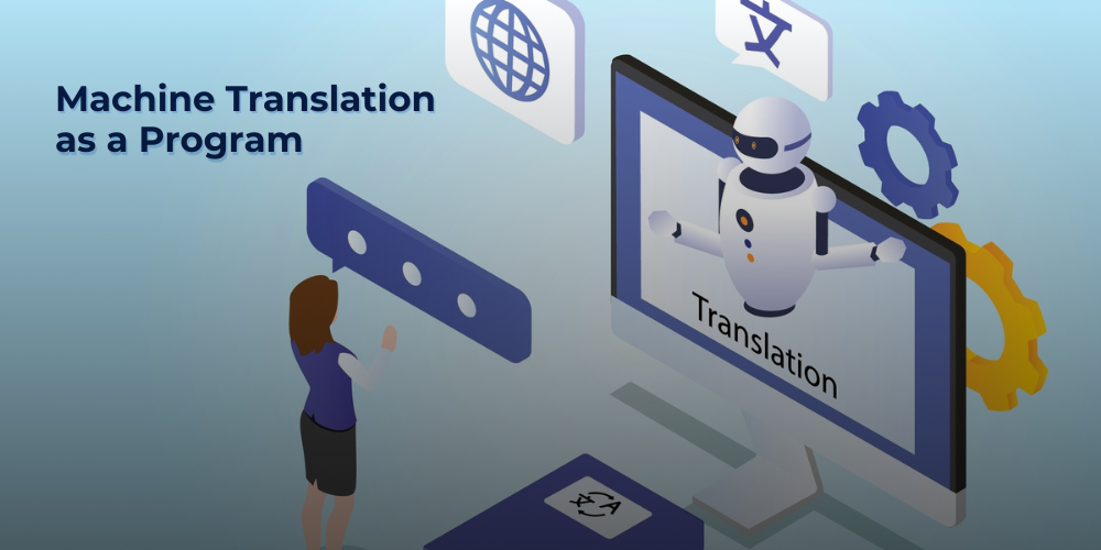 Illustration of a woman interacting with 3d UI on a computer monitor