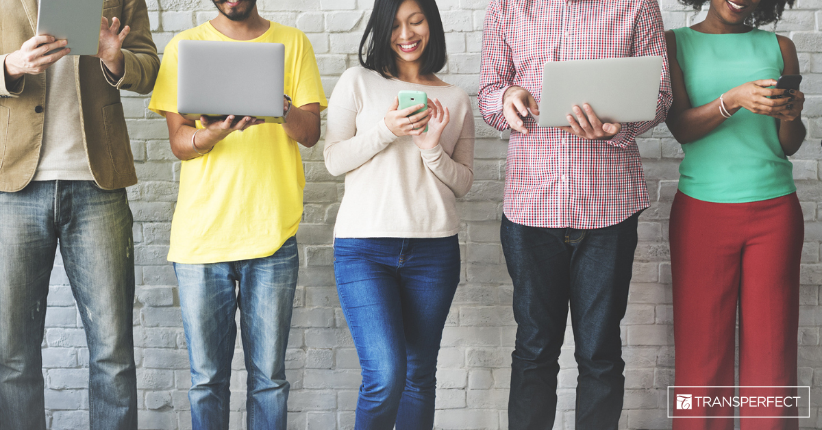 People Standing with Technology on Their Hands