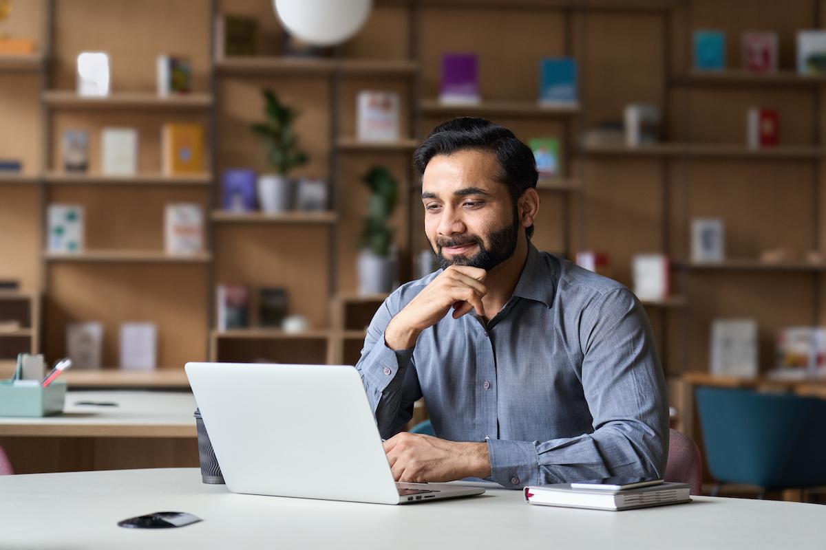 person on laptop